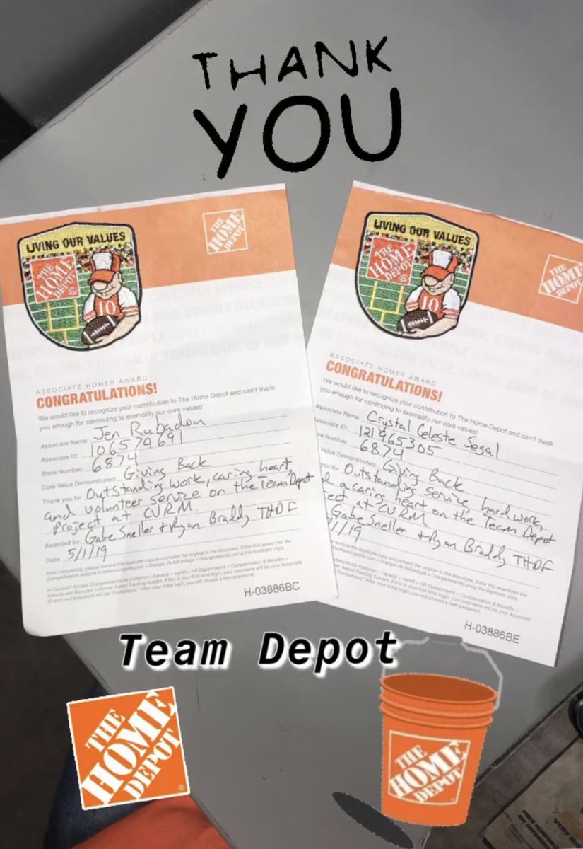 CXM6874's tweet photo. Sending a Big Thank you to @GKSneller @TeamDepot_Ryan @TeamDepot for recognizing our hard work. It was a pleasure working with you all. #orangebloodedteamdepot #livingourvalves #prodesk6874 #givingbacktoourcommunities @CrystalGuerrero @ScottPerez6874 @KyleHd6874 https://t.co/ufa6wYBuN2