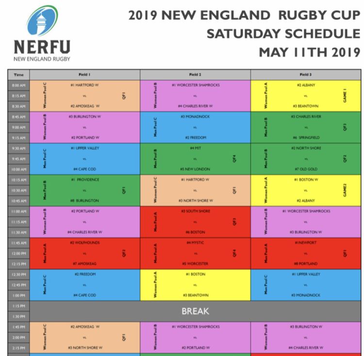 CRWRFC's tweet photo. #NERFU SCHEDULE IS OUT!
No better way to start the weekend than bright and early at 8am on Saturday against Worcester!
Then we’ll continue at 11am against Portland and more at 1:45pm against Burlington.
#UPRIVER
#crwrfc #rugby #wrugby #bostonrugby #saturdayisrugbyday https://t.co/Ei6SmzxWD1