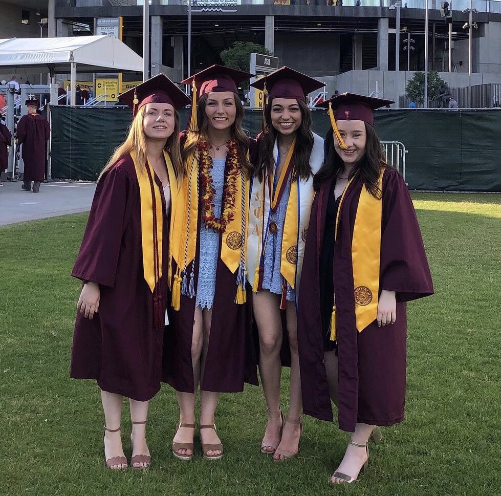4VRADVL's tweet image. Congratulations to these great Sun Devils! Thanks for being such great friends and supporting one another these past four years! #ASUgrad