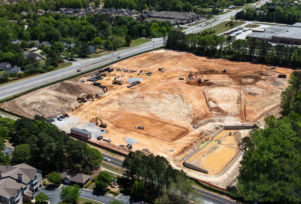 McShaneTweets's tweet image. Construction continues at Hillside Apartments in Grayson, Georgia. Our southeast regional office is working on the underground plumbing for the future clubhouse with the concrete slab to be poured next week. We&apos;re thrilled to partner with South City Partners and @DynamikDesign!