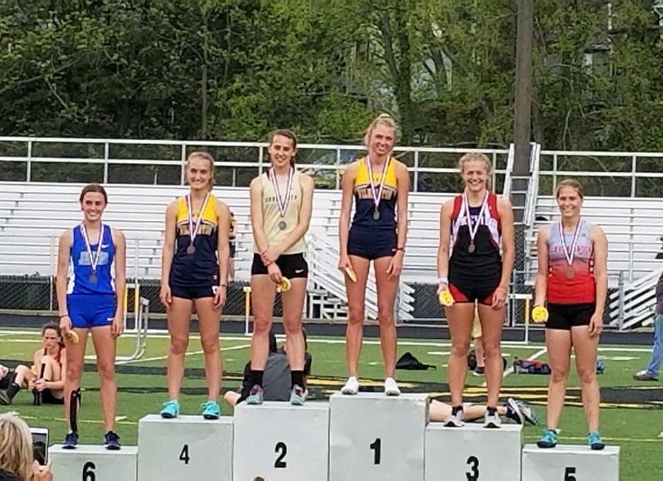 TF_RHS's tweet photo. More place from the Mercer County Meet:
•Faber 6th in the shot 
•Wagner 6th in 800
•Herman 6th in discus 
•Girls 4x4 relay 5th https://t.co/9YrgfvYZDR
