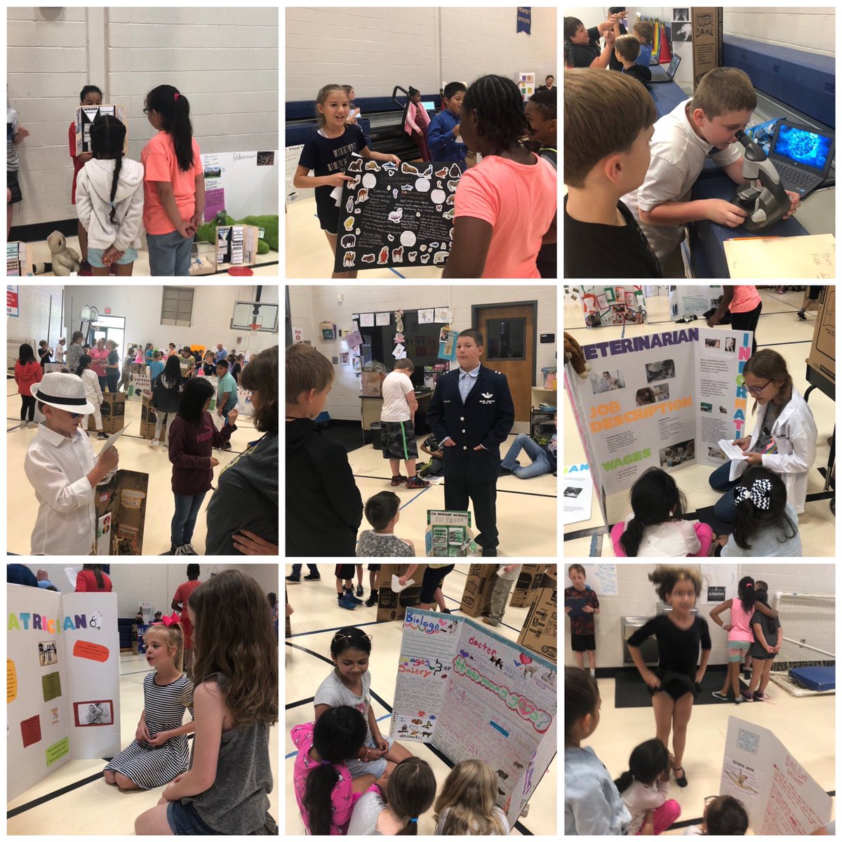 BES_Stars's tweet photo. Incredible Career Wax Museum today! Our 3rd and 4th graders researched and presented careers to our 1st and 2nd graders. Students worked so hard on their presentations! The knowledge they accumulated about their chosen occupations was impressive! #BeTheOneBES #BarrowBOLD https://t.co/BbpLmptsea