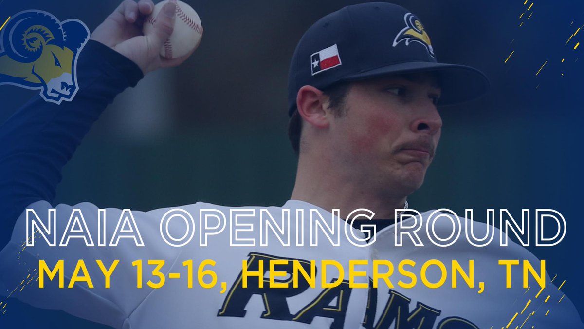 RamSports's tweet photo. YOUR No. 14 Rams have made the NAIA National Baseball Tournament. For TXWES, they'll need to win the Henderson Bracket, which includes: 

Host No. 9 Freed-Hardeman, No. 12 Oklahoma Wesleyan, Concordia (Neb.) and Clarke (Iowa).

The Rams first game will be May 13 at 3 p.m. #RamsUp https://t.co/87riLy0Aey