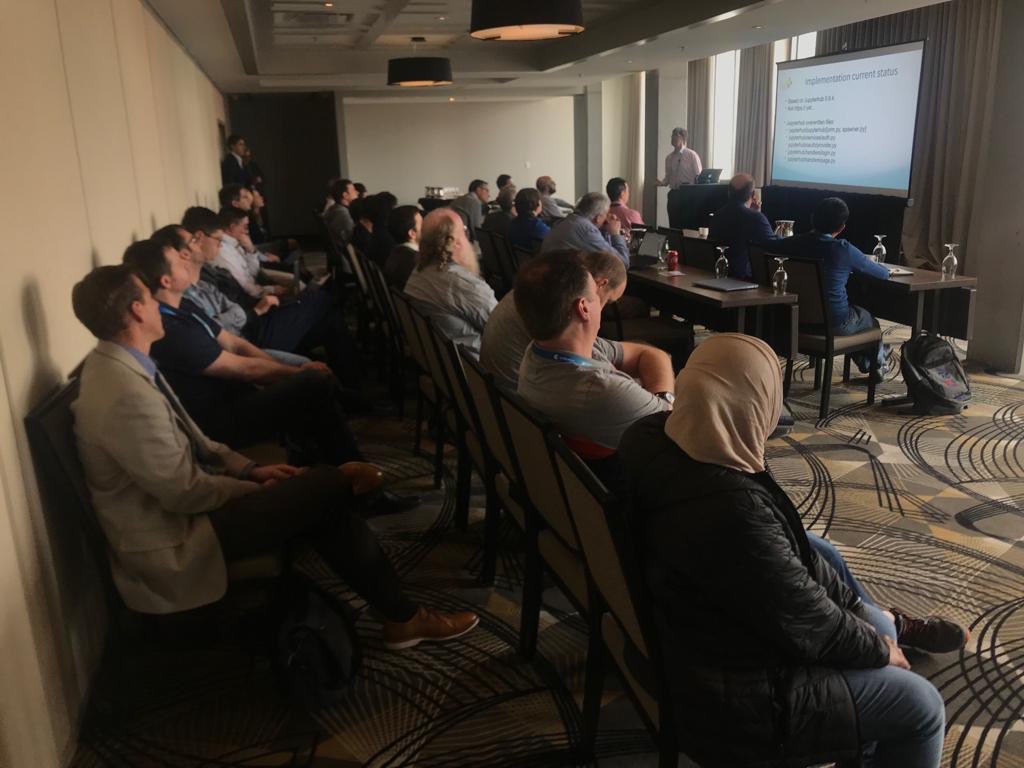 mnoukhiya's tweet image. Full room for the presentation by Samuel Kortas @KAUST_HPC @kaust_corelabs @KAUST_News @CrayUserGroup #CUG2019 on Implementation of a multi-purpose DataHub: Making the @cray_inc XC40 more attractive to Data Scientists at #KAUST #AI #HPC