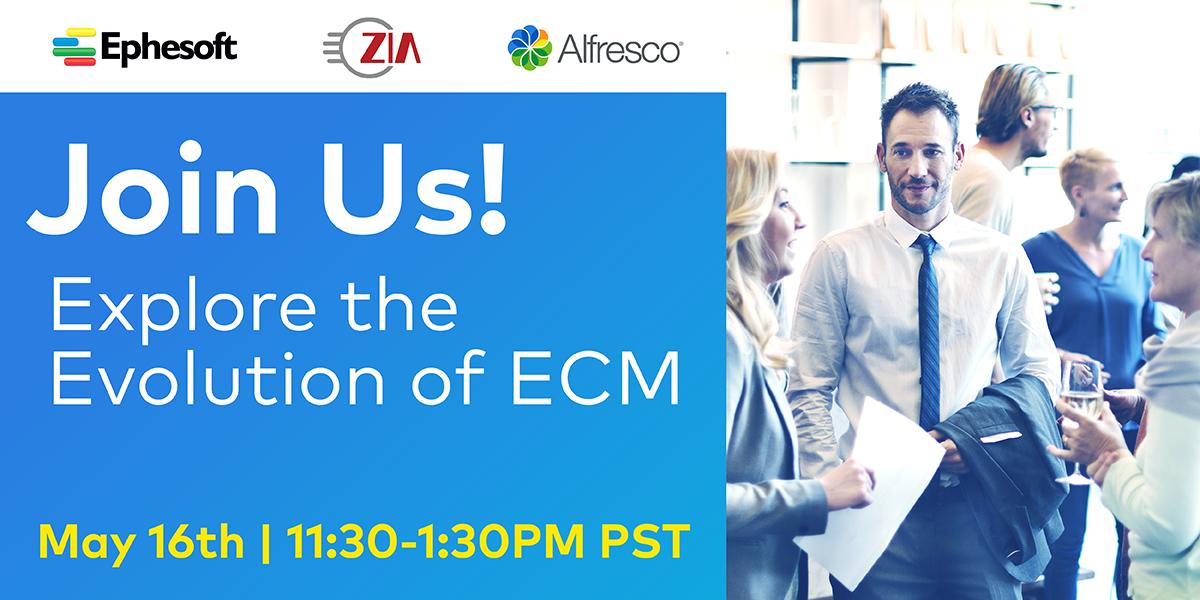 Alfresco's tweet image. With a changing landscape of content services, modernization is needed for companies to stay competitive. Join Alfresco, Ephesoft, &amp;amp; Zia Consulting on May 16  for a lunch and learn event and hear how you can automate document processing. RSVP now: bit.ly/2vu0SmD