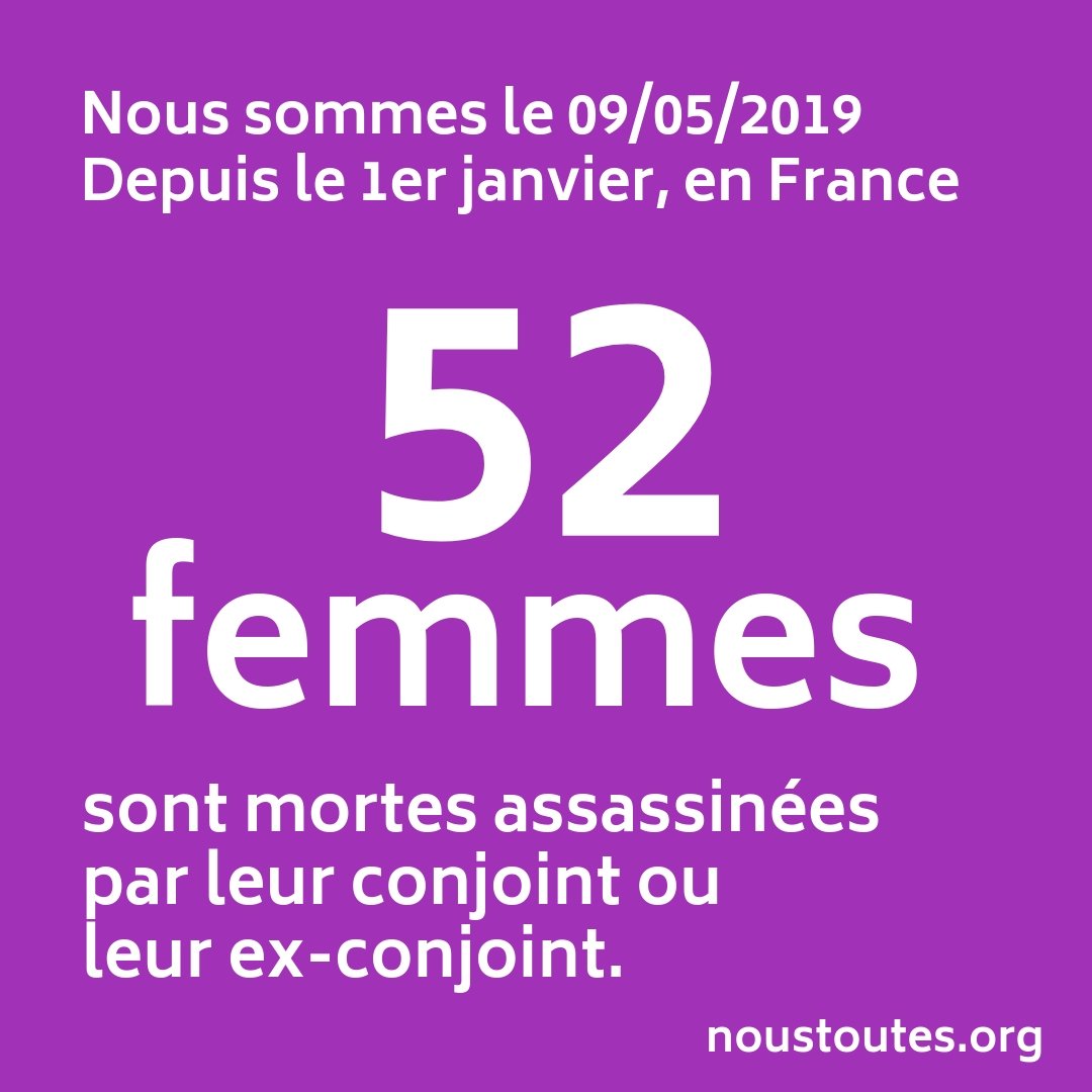 52ème féminicide. La victime avait 60 ans. 
<a href="/EmmanuelMacron/">Emmanuel Macron</a>, nous avons besoin d'un plan d'urgence pour en finir avec ces #féminicides. Vous avez le pouvoir de faire reculer ces violences. Réagissez. #NeLesOublionsPas
nelesoublionspas.wordpress.com
Source : <a href="/feminicidesfr/">Féminicides Par Compagnons ou Ex</a>