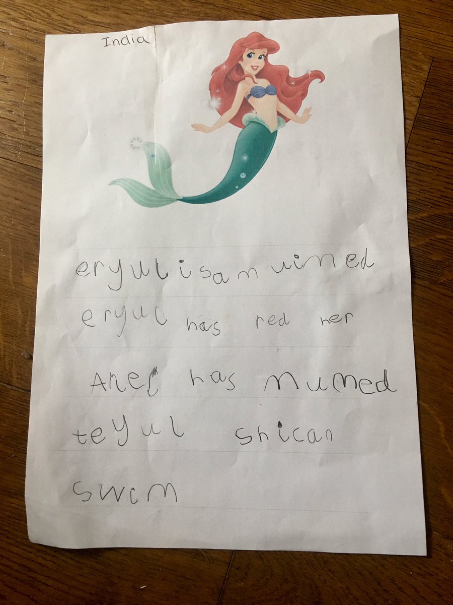 time4_education's tweet photo. #fs2 #independentwriting 👍👏#Ariel #disney https://t.co/KgM3e4YcTK