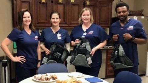carterhcare's tweet photo. Celebrating #NursesWeek in Houston, TX! π L to r: RN CC Regina Streitmatter with RN CMs Kristy Harris, Brandy Champer, and George Mombefor π #NursesWeek2019 #weloveournurses #homehealthnurses https://t.co/KvJgafFTEI