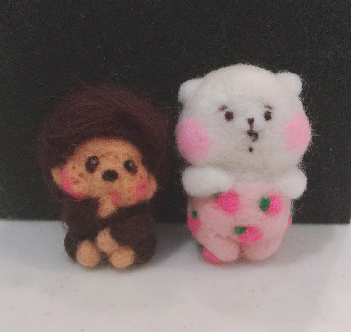 モンチッチくんに引き続きモンチッチちゃんを作成(笑) 羊毛フェルト