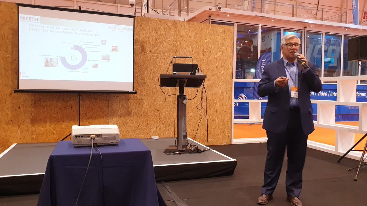 IQFireWatch's tweet photo. Our Portuguese partner Micotec is presenting #IQFireWatch and it’s #earlywildfiredetection capabilities in Lisbon, Portugal. The detection technology has been continuously optimized for the last 20 years! #Segurex2019 https://t.co/KgsCPbpH2h