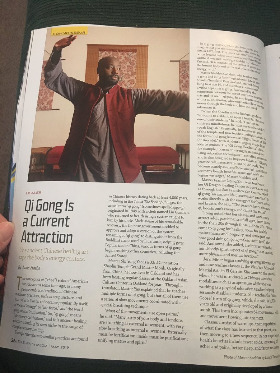 SheldonConcept's tweet photo. I woke this morning to texts about another article published about me in Alameda and Oakland Magazine. Excited! #shaolin #shaolinlife #blacktechtwitter #zenintech @Shaolinlife #Blacktwitter https://t.co/Q3dRapPjEO