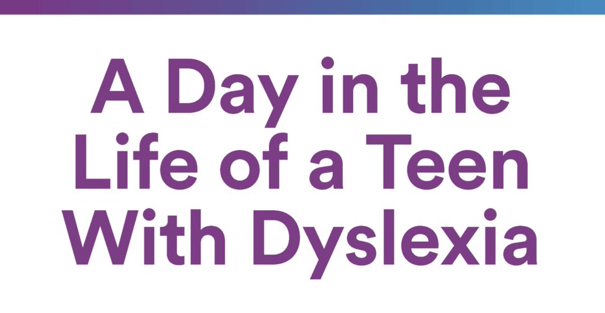 Do you know what a day in the life of your teen student with #Dyslexia is like? Use this visual guide from our friends at <a href="/UnderstoodOrg/">Understood</a> to see how dyslexia can affect a high-schooler’s daily life. buff.ly/2GSVyyD