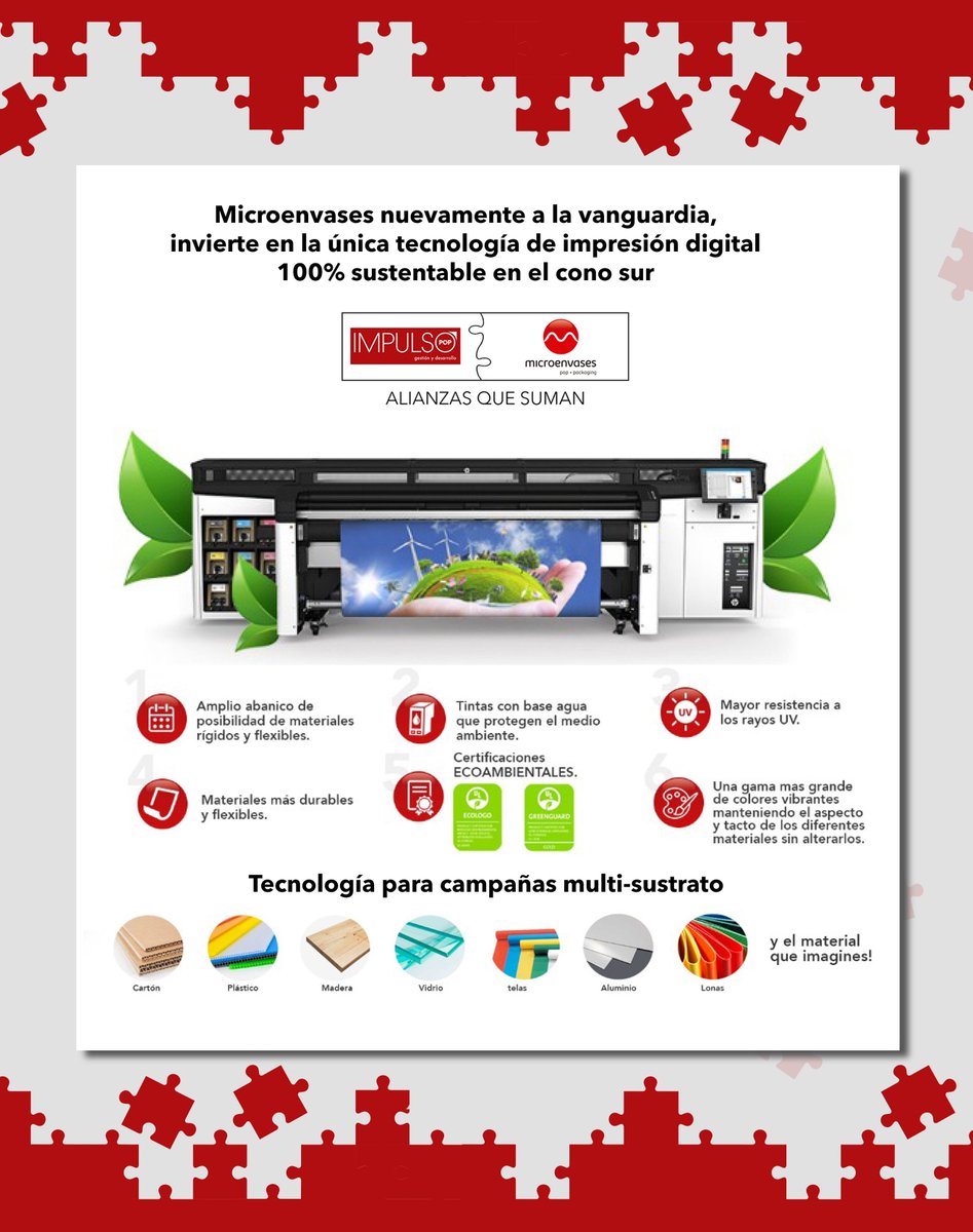 ImpulsoPOP's tweet photo. Felicitaciones Microenvases por la nueva impresora HP 100% sustentable! https://t.co/TLmalF4EZM