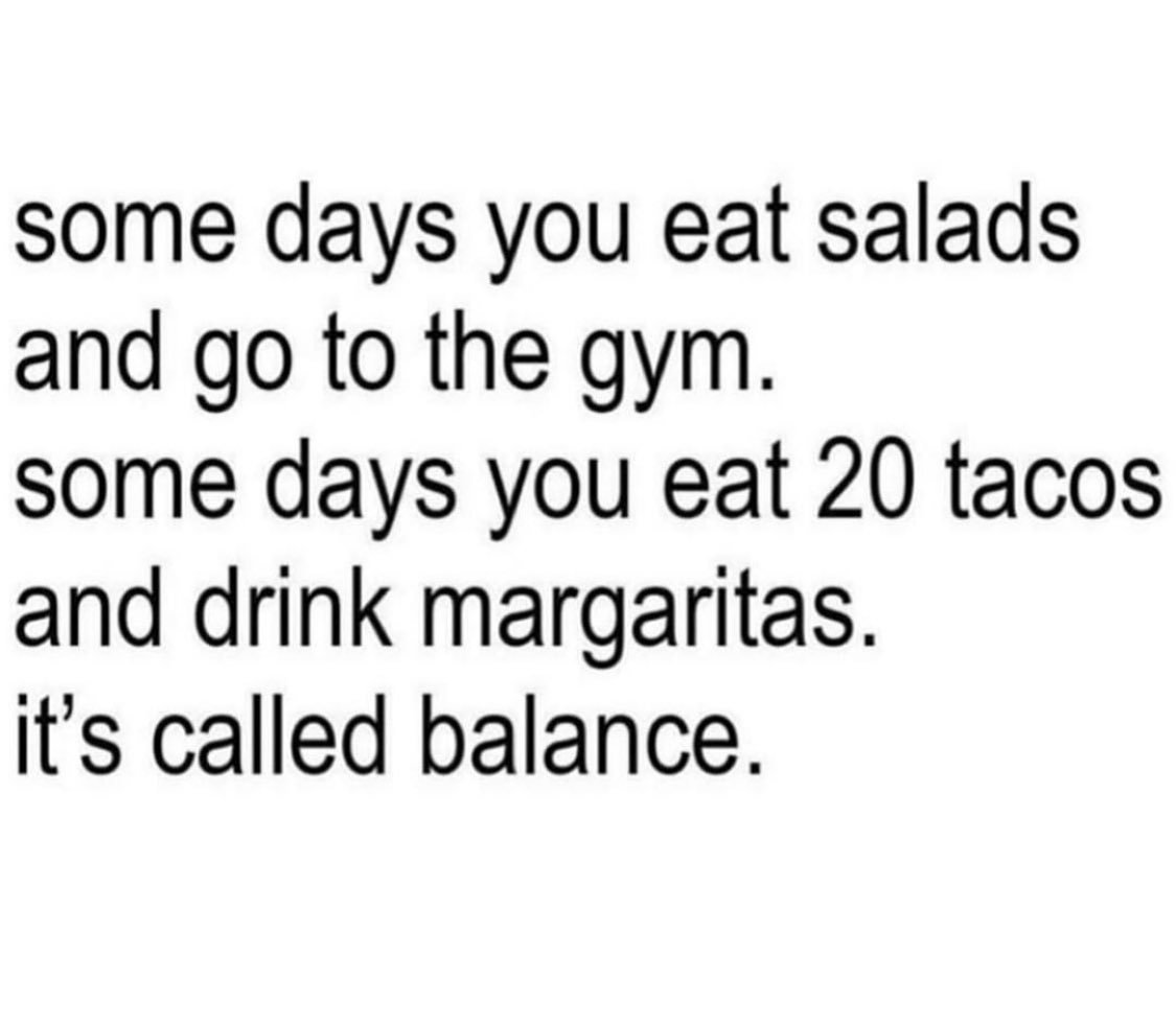 Balance? Never heard of it.