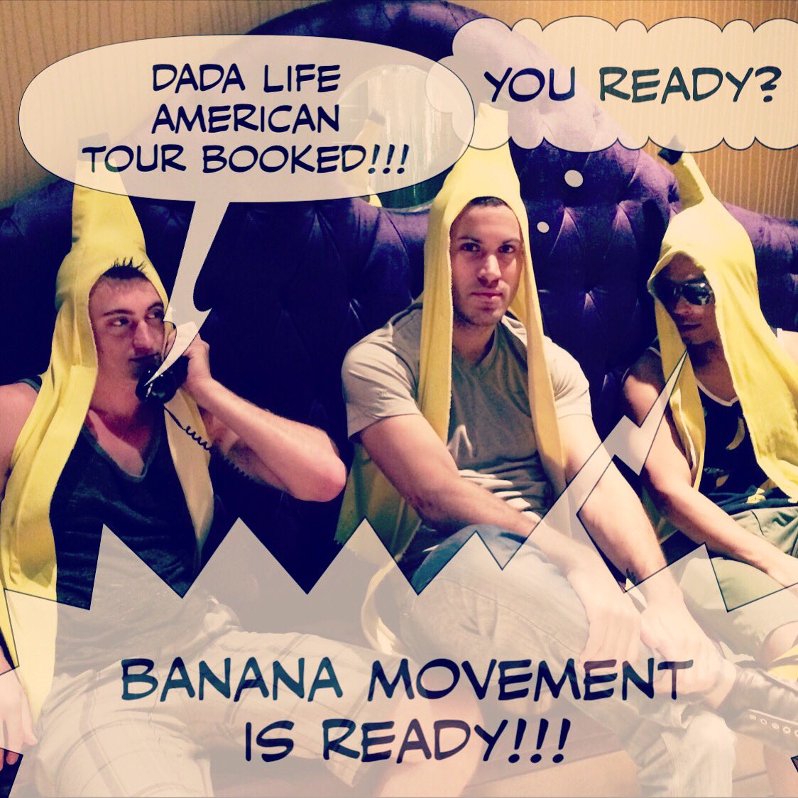 Banana_Movement's tweet photo. When you get the call that Dada Life is going on tour in your country! Are you ready? We ready? Where will we see you! #dadalife #bananamovement https://t.co/eSMnRf4jhH