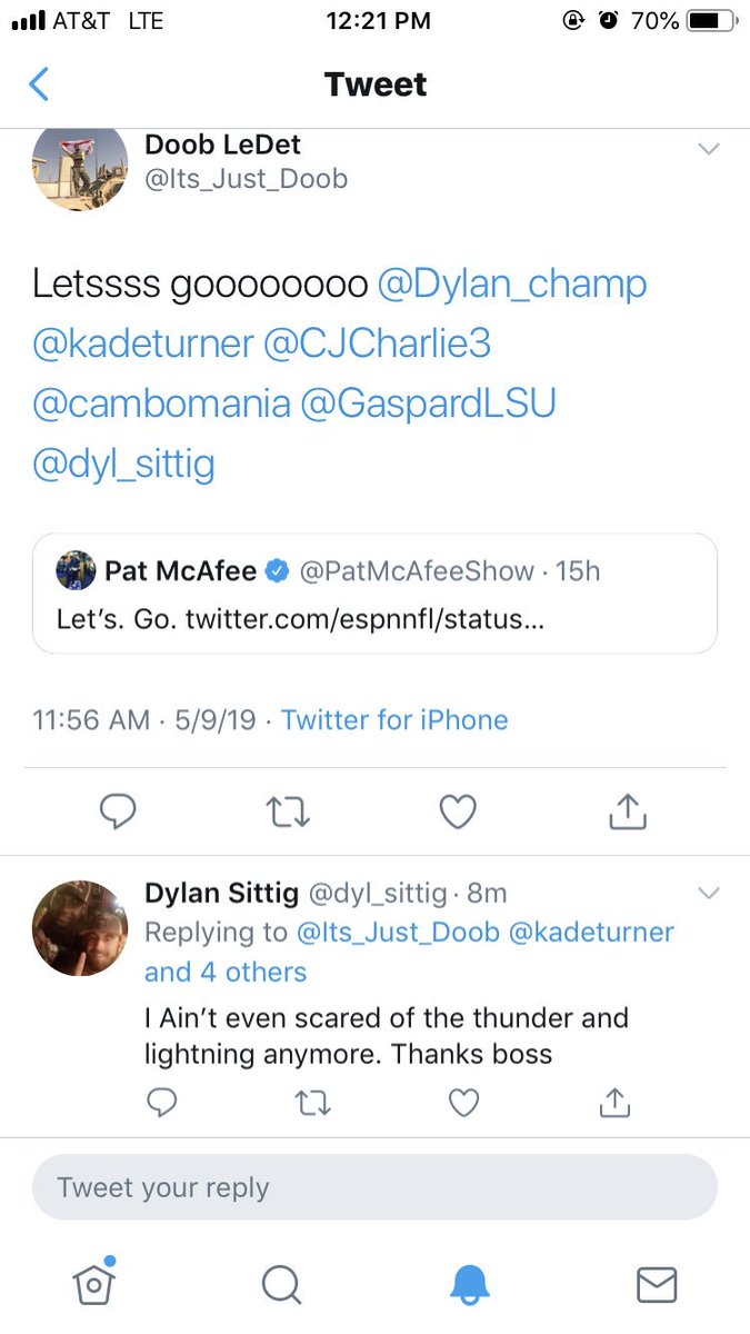 kadeturner's tweet photo. @Its_Just_Doob @Dylan_champ @CJCharlie3 @cambomania @GaspardLSU @dyl_sittig https://t.co/EuueeJ7s9k