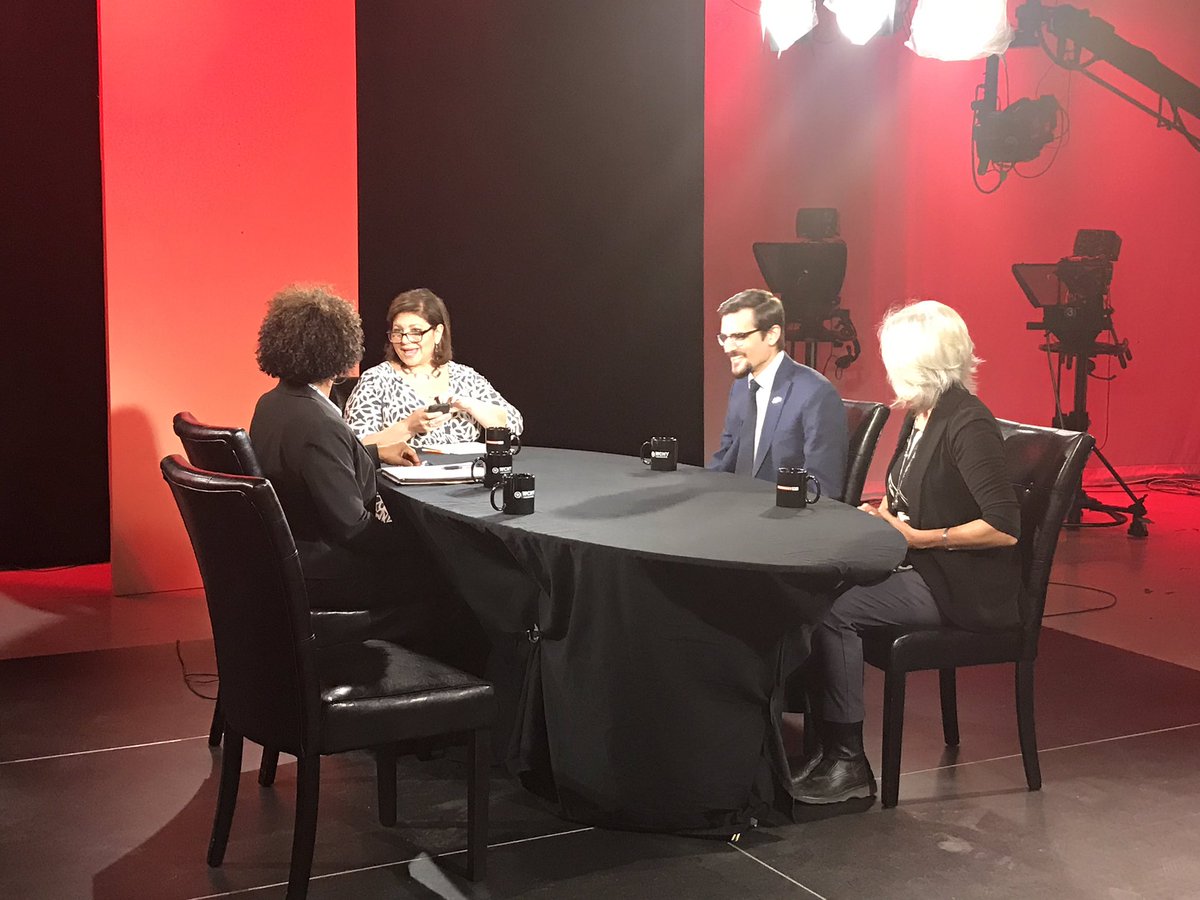 DarylLovell's tweet photo. .@SUFalkCollege professor and Air Force veteran Kenneth Marfilius joined @WCNY’s #CONNECTNY program for a round table discussion on veterans, health and society. The show airs May 13 at 9PM. @sarbetter @TimW518 https://t.co/lTwzRVeC5f