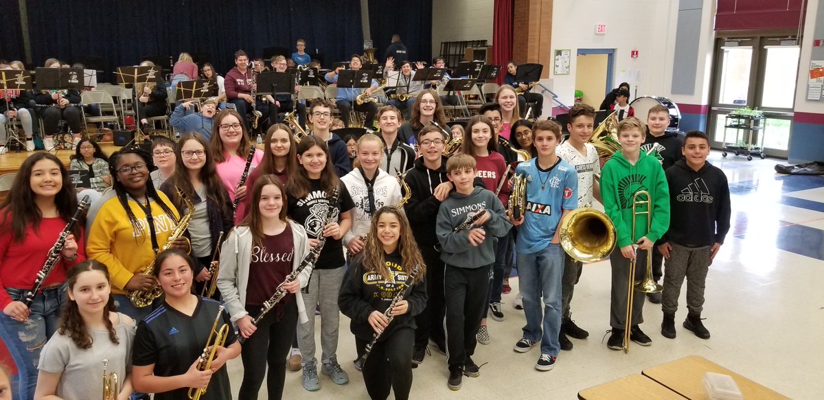 Harnewhawk's tweet photo. 🎼🥁🎷🎺🎻Mr. H. &amp; the SMS Band WOWED the crowd with their musical talents on Wednesday, 5/8/18. We took an opportunity to take a picture of all the Harnew Alumni! Once a Hawk, ALWAYS a Hawk! #harnewcares https://t.co/P0Cm85vGUP
