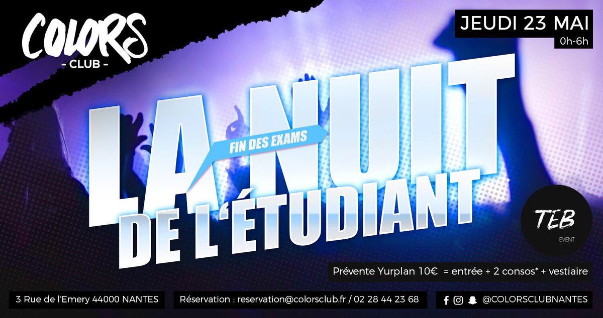 teb_event's tweet photo. La nuit de l’étudiant, Tonus fin d’examens soyez présents 🔥🔥 https://t.co/E57W1e5w4V