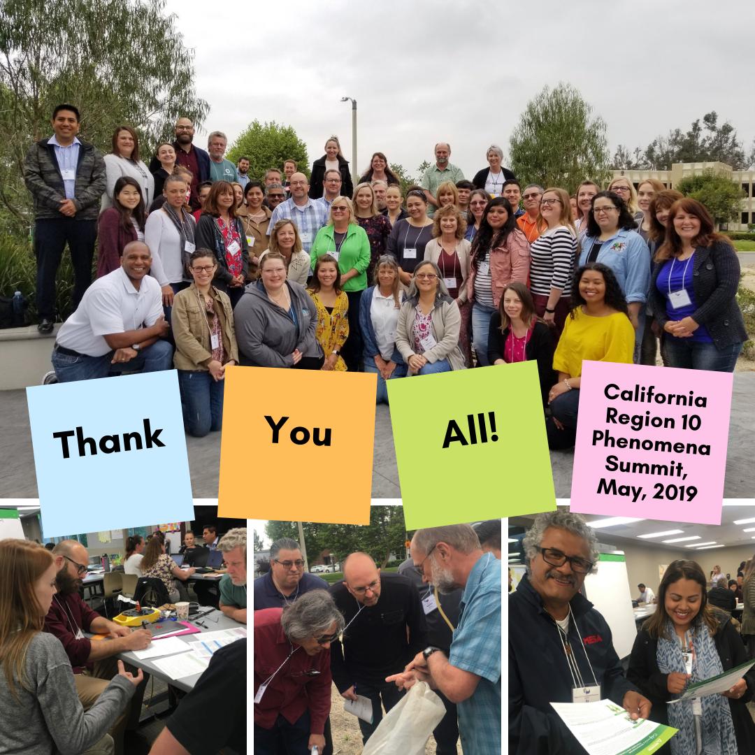 Thank you to all who were part of CA Region 10's Phenomena Summit this week. With amazing scientists sharing their research and insightful educators making classroom connections, good is bound to happen. #ProjectPhenomena #CANGSS #EnviroLiteracy #EnviroEdCollab