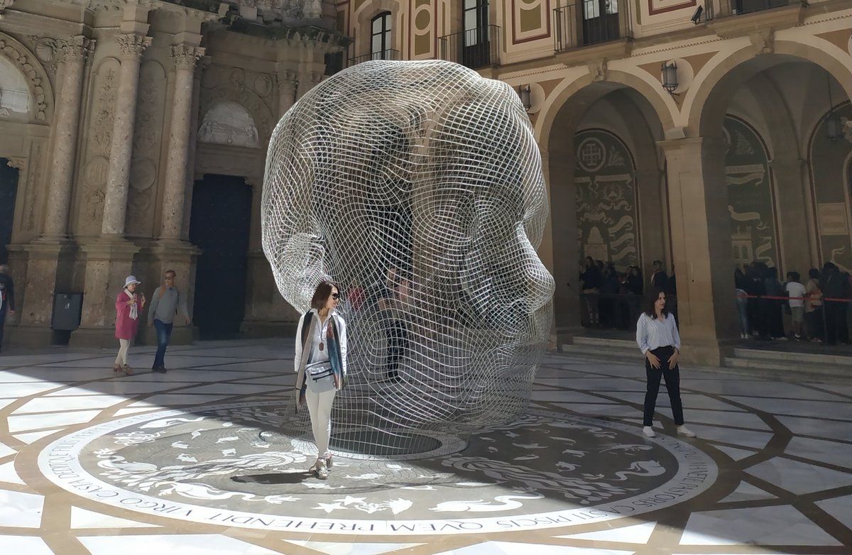 #Anna by #JaumePlensa in the atrium of the basilica of #Montserrat May 10th opening also an exhibition of Plensa's engravings at the Museum of Montserrat. You'll be welcome! 

#Plensa #plensasculpture #montserratlovers #escultura #art #spirituality #museudemontserrat