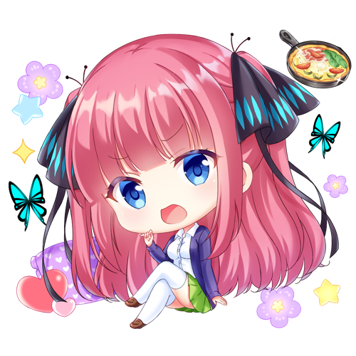 Kuu 💙さんがTwitterに投稿した中野二乃(五等分の花嫁)のイラスト。