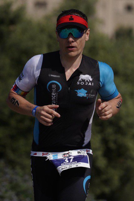 A great shot of <a href="/endurance_hub/">Endurance Hub</a> athlete <a href="/romanlacko/">Roman Lacko</a>    Here he is winning his AG at #Ironman70.3Greece <a href="/IRONMANtri/">IRONMAN Triathlon</a>
