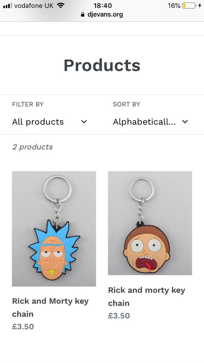 Get our brand new RICK &amp; MORTY keyrings today! At djevans.org ✅
