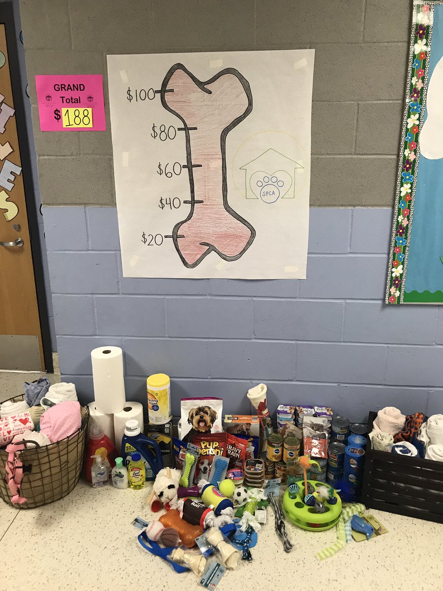 StilesKelley's tweet photo. WOW!!! The AAA 3rd Grade Donation Drive for the @TheMCSPCA is in FULL EFFECT with just 6️⃣ days left!!! We have collected $188 and pictured are just SOME of the donations we have collected!! #thankful for all of our donors who are helping to teach our students #kindness! 💚🐾💚 https://t.co/n59l2gslZ1