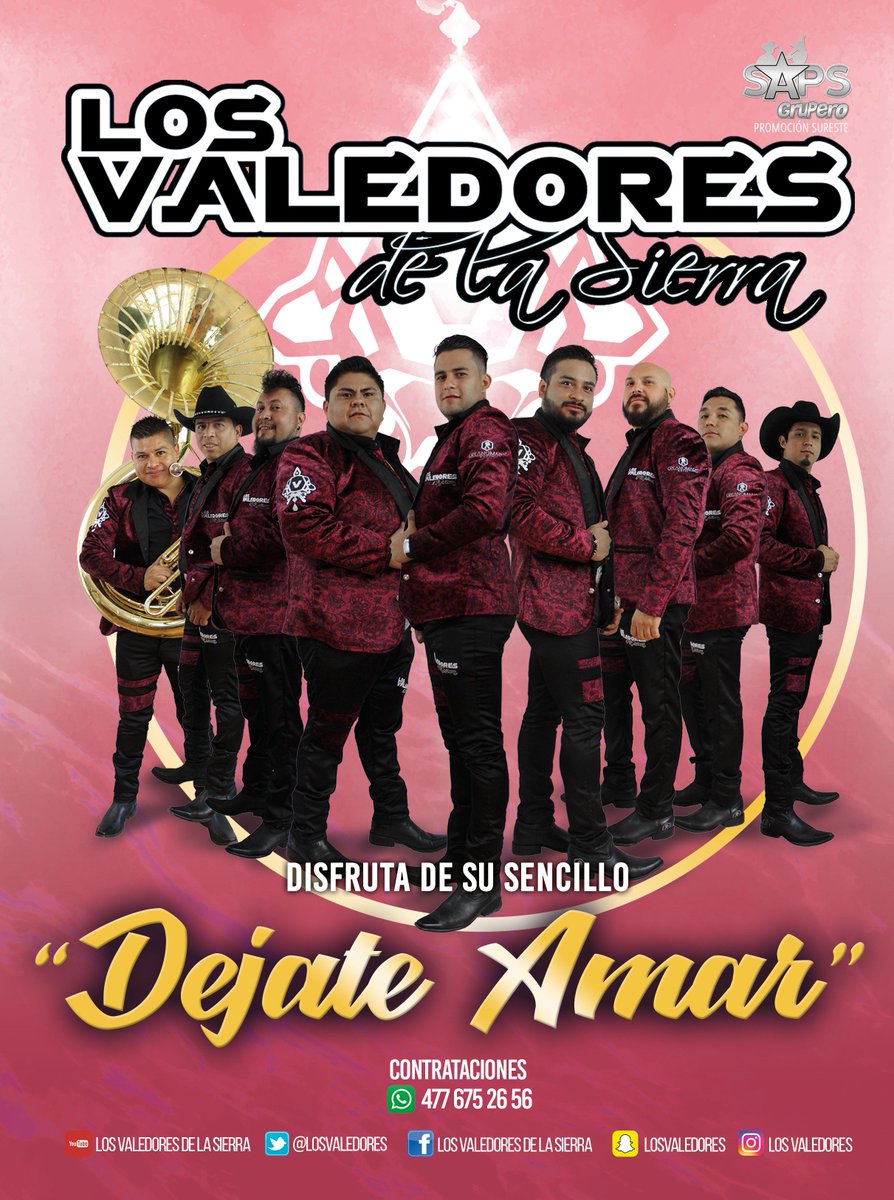Los Valedores de la Sierra <a href="/losvaledores/">los valedores</a> 🎼 tienen un nuevo éxito: "Déjate Amar" un tema de corte romántico que no debes perderte. 👇