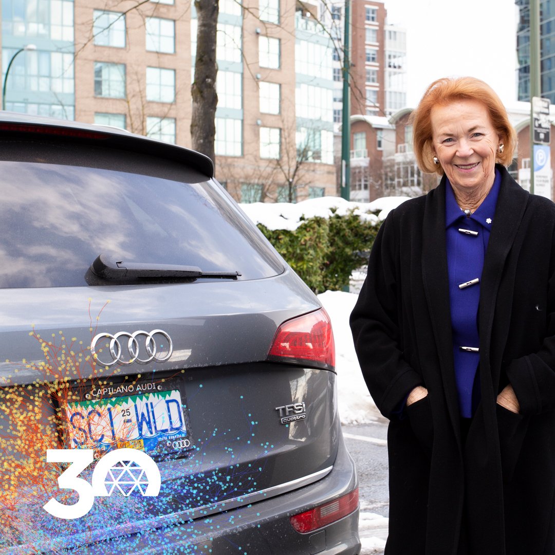 scienceworldca's tweet photo. Meet Barbara Brink, one of Science World's main founders. It's totally fitting that she has this iconic licence plate. Check out more of Barbara's story: https://t.co/dk4VLWmNJN #sciworld #SW30 https://t.co/eqQ7gd8ODJ
