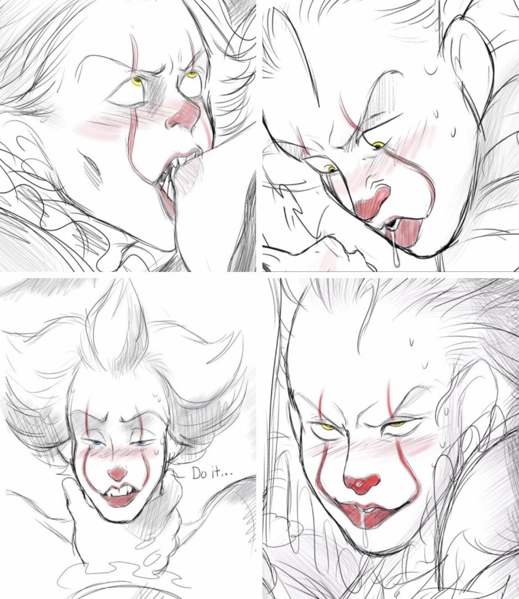 Have some smutty Pennywise faces I sketched a while back in honor of the #I...