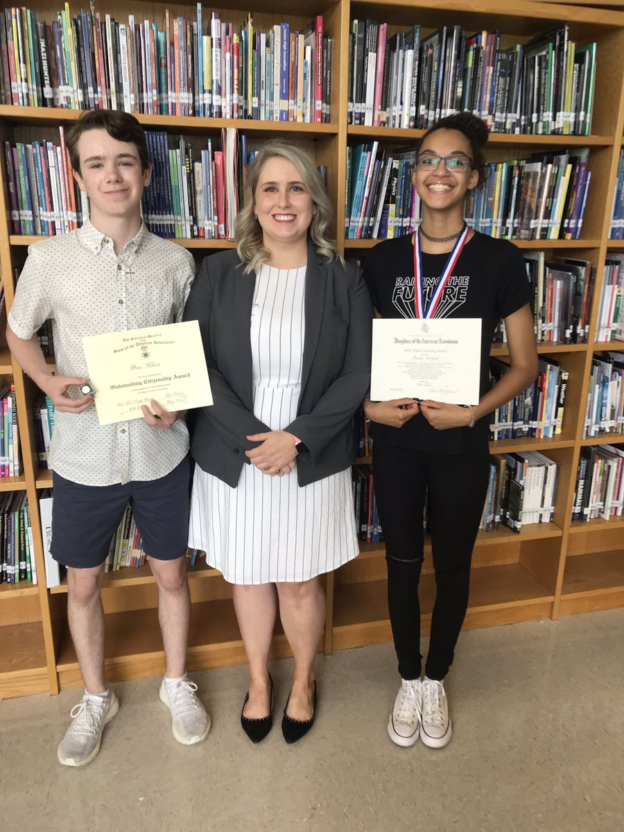 CainMustangs's tweet photo. Congratulations to our Youth Citizenship Awards winners presented by the Rockwall Chapter of the Daughters of the American Revolution and the Eastfork Trinity Sons of the American Revolution. Arianna Canfield and Drew Gibson represent Cain very well!#iloverockwallisd https://t.co/Jo3MKqBK4h