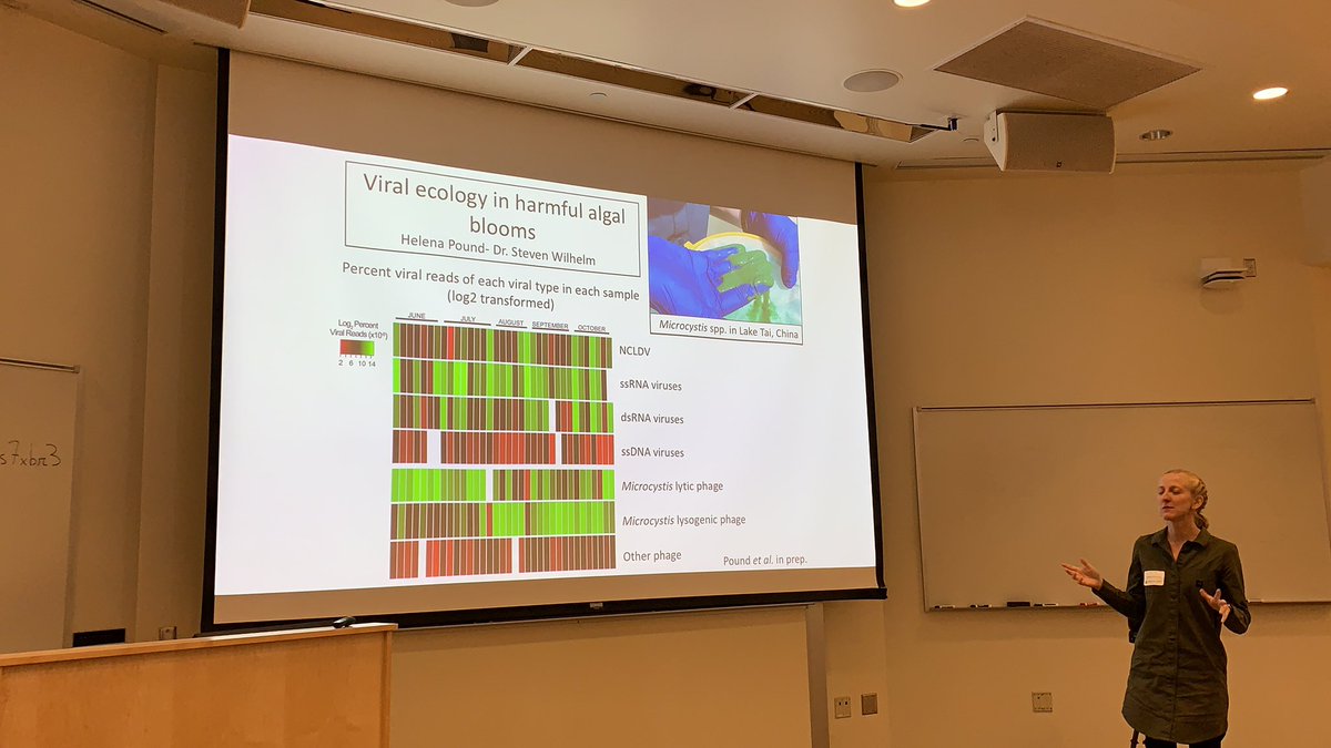 UTKMicrobiology's tweet photo. @Gann_ER, @negilbert2, and @helena_pound from the @TN_Marine_Micro lab took a field trip to the #viromicsworkshopOSU hosted by @mbi_osu to get experience with the newest viral discovery tools! They gave one minute #flashtalks describing their research. Photo credit: @Varsani_lab https://t.co/gQavJxjd7g