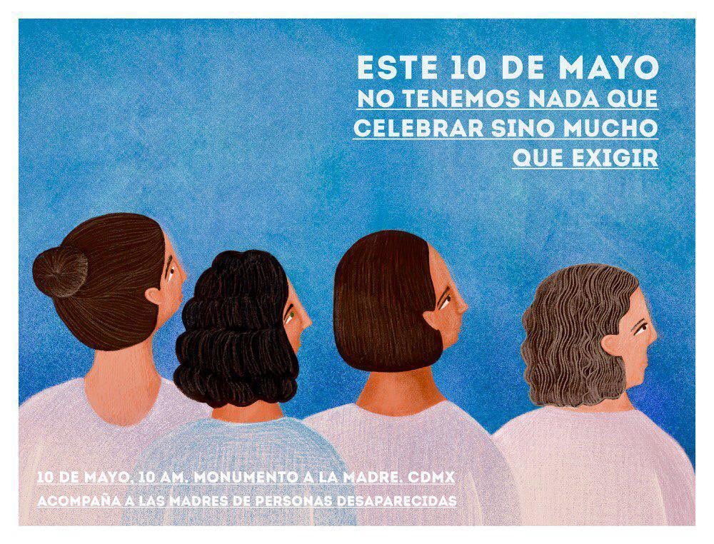 diego luna (@diegoluna_) on Twitter photo Este 10 de mayo acompaña a las madres de personas desaparecidas y marcha con ellas en la Ciudad de México.
¡Contamos contigo! <a href="/eldiadespuesmx/">El Día Después</a>
#10DeMayo #10DeMayoNadaQueCelebrar #HastaEncontrarles #IdentificaciónYa Este 10 de mayo acompaña a las madres de personas desaparecidas y marcha con ellas en la Ciudad de México.
¡Contamos contigo! <a href="/eldiadespuesmx/">El Día Después</a>
#10DeMayo #10DeMayoNadaQueCelebrar #HastaEncontrarles #IdentificaciónYa