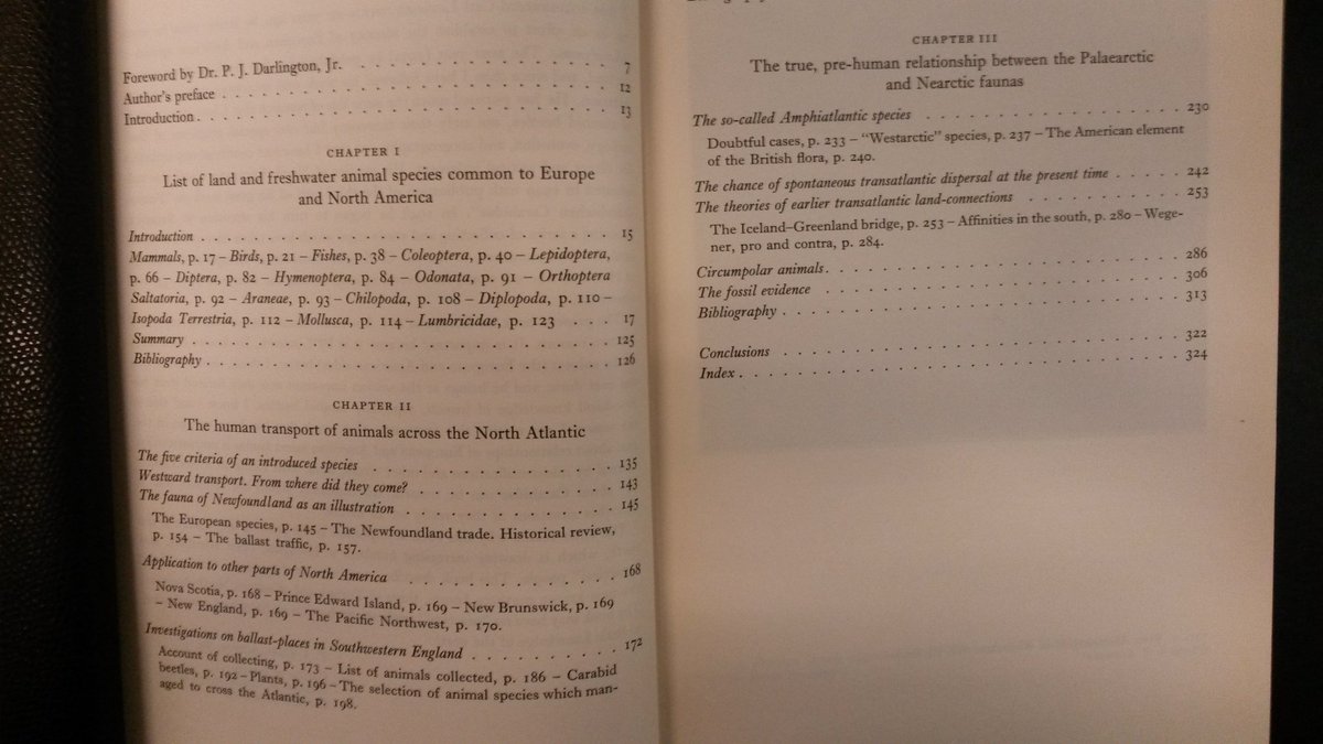 A book on the intercontinental exchange of species published 1yr before Elton's classic text! Lindroth estimates the extent of biotic exchange betwn NA &amp; Europe, and what is likely due to human transport. He presents 5 insightful criteria for identifying a species as introduced.
