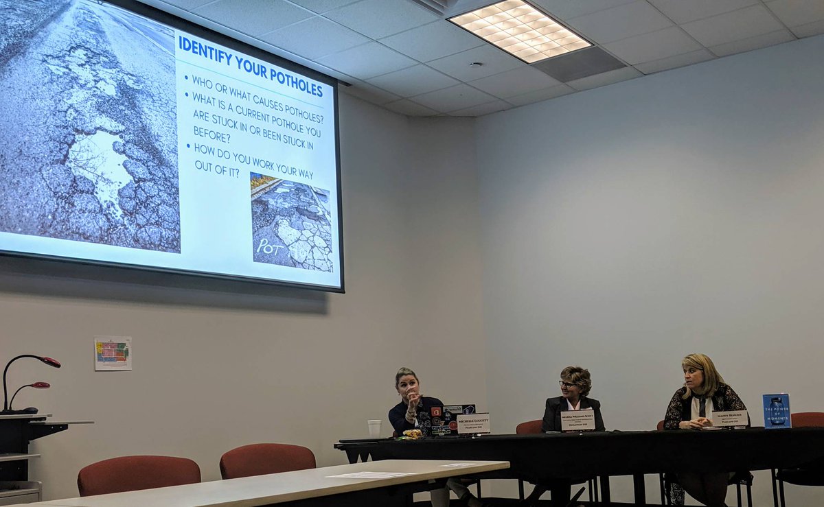 DISDTechnology's tweet image. Dr. Melissa Williams Scott leading a panel discussion of Building Peaks - Don&apos;t Fix Potholes. #DISDTechnology @docstang64