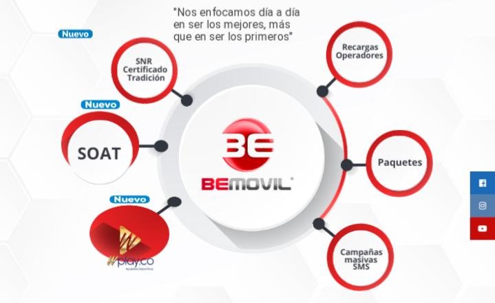 Servicios BeMovil Colombia

Para mayor información contáctenos por WhatsApp ⤵️

wa.me/573053561855

#BeMovilColombia #PlataformaMultiproducto #Colombia