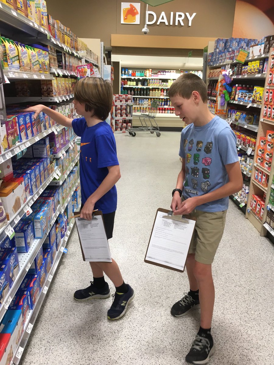 Middle Learning mathematicians having fun with Bungee Barbie and project research at the grocery store! @gallowayschool