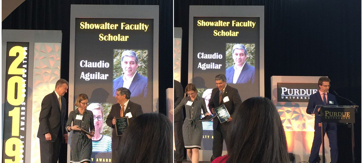 The Aguilar Lab (@purdue_aguilab) on Twitter photo Dr. Aguilar received recognition as Showalter Faculty Scholar from Drs. Akridge (Provost) and Hollenbeck (Vice Provost for Faculty Affairs) during Faculty Awards Convocation (May 7,'19, Shively Club at Ross-Ade Stadium). <a href="/PurdueCellMol/">Purdue Cell & Molecular Biology</a> <a href="/PurdueScience/">Purdue Science</a> <a href="/PurdueBiolSci/">Purdue Biological Sciences</a> <a href="/PurdueLifeSci/">Purdue Life Sciences</a> Dr. Aguilar received recognition as Showalter Faculty Scholar from Drs. Akridge (Provost) and Hollenbeck (Vice Provost for Faculty Affairs) during Faculty Awards Convocation (May 7,'19, Shively Club at Ross-Ade Stadium). <a href="/PurdueCellMol/">Purdue Cell & Molecular Biology</a> <a href="/PurdueScience/">Purdue Science</a> <a href="/PurdueBiolSci/">Purdue Biological Sciences</a> <a href="/PurdueLifeSci/">Purdue Life Sciences</a>