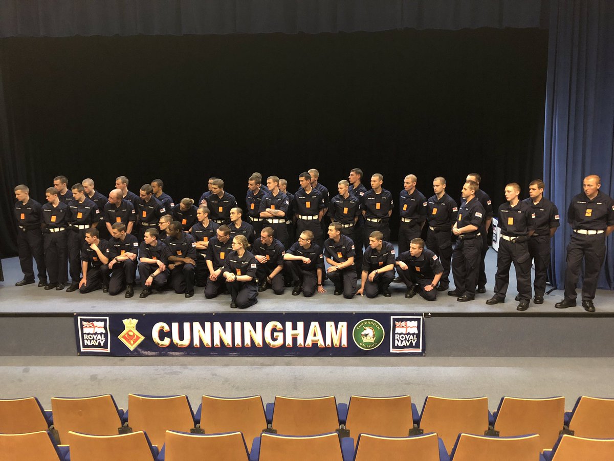 HMS_Raleigh's tweet photo. With some seriously dodgy fashion sense, the #Cunningham34s enjoyed a ‘run ashore’ with the staff last night, but were up bright and early this morning for their presentation rehearsal.  One more sleep! @HMSSutherland https://t.co/2ih3dx240s
