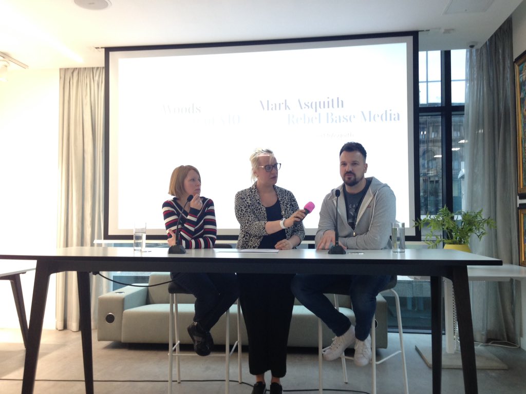 platfore_app's tweet photo. We're at #mictalks tonight with @MrAsquith and @content10x learning about #podcasting for your business https://t.co/KFL0AIJjuX