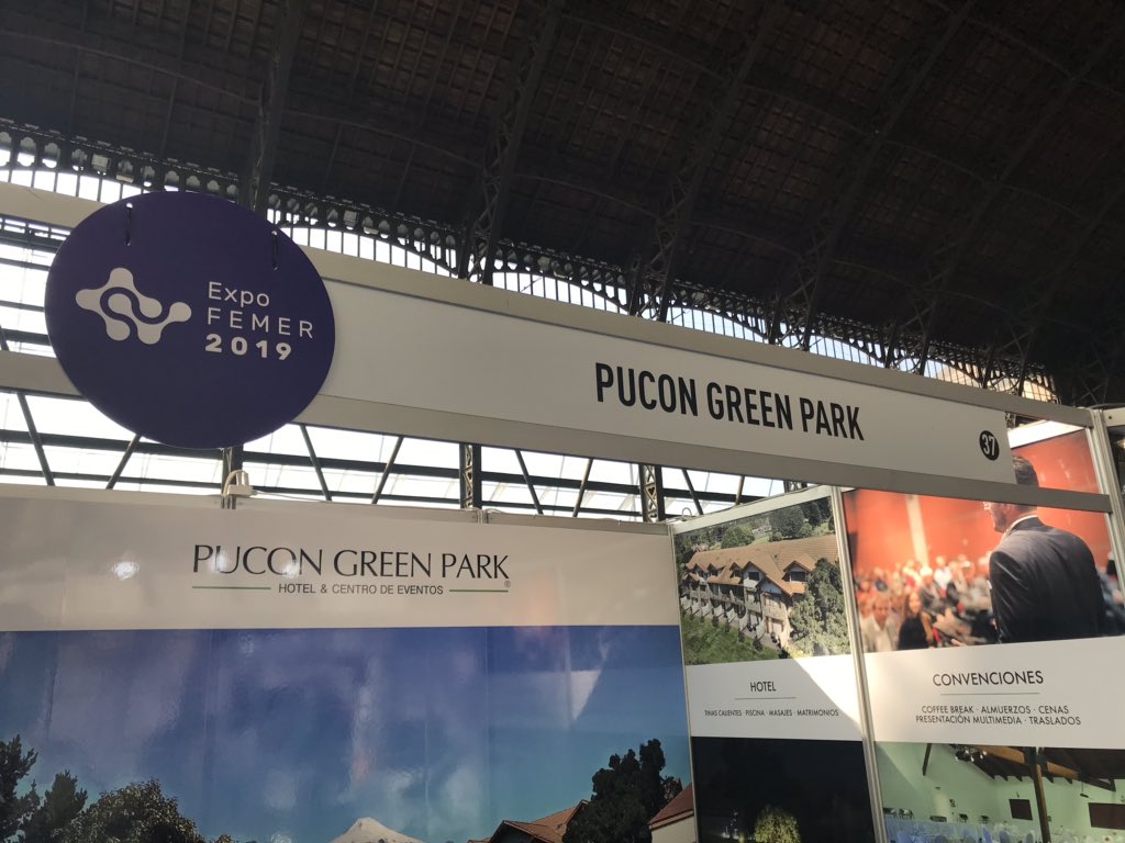 ExpoFemer's tweet photo. Visita el stand 37 de Pucón Green Park y enterate de los beneficios del Convenio Marco para realizar todo tipo de jornadas en sus hermosas instalaciones. #ExpoFemer 2019 ✨ https://t.co/PKKn38N1Ib