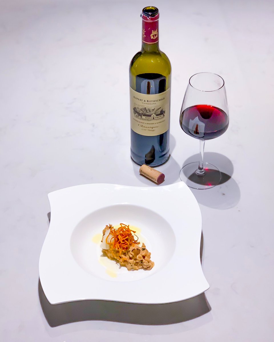 Wild Mushroom Risotto / Truffle Shavings / Shoe String Carrots <a href="/RRVignerons/">Rupert & Rothschild</a> @HelloJoburgMag <a href="/IndabaHotel/">Indaba Hotel</a> #HelloRecommends