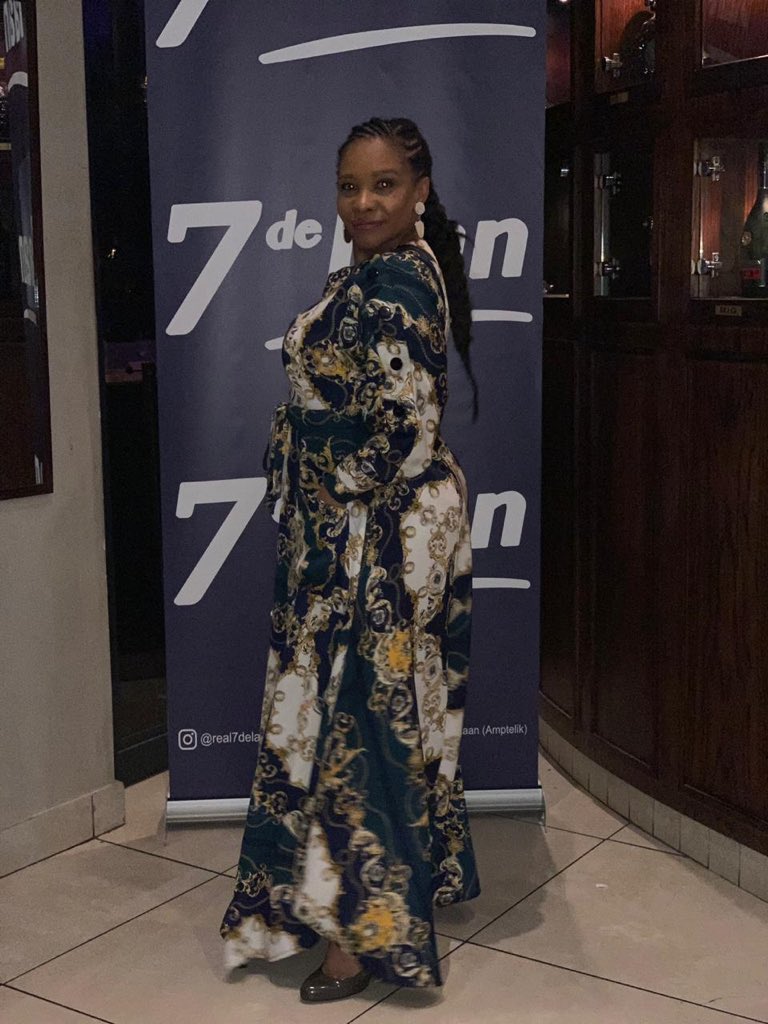 DenverSVraagom's tweet photo. @BigBlueSA Thank you for making my beautiful wife, @paulus_ingrid15 look even more exquisite at the @Real7deLaan cast dinner. #real7delaan #castdinner https://t.co/4aZoFGqVWo