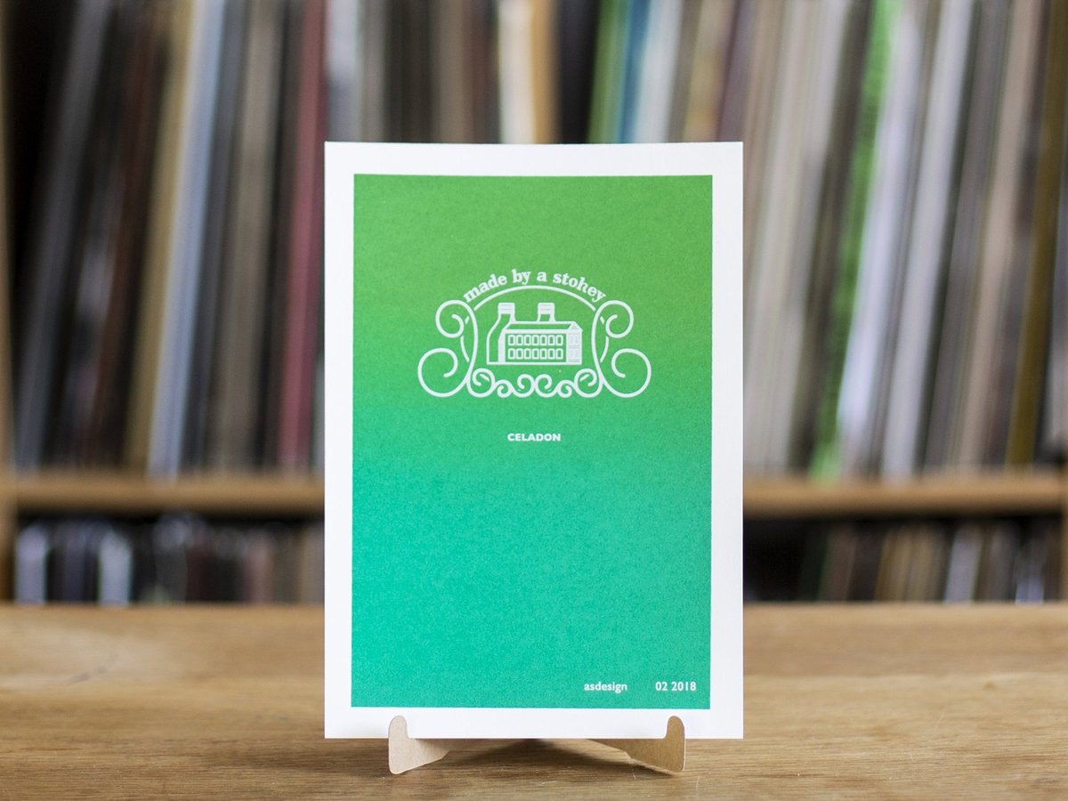 asdesignlondon's tweet photo. Celadon screen print now available to buy on my #etsy shop: celadon | two colour blend hand screen print https://t.co/B3XOIMVHFv #art #printmaking #screenprint  #colourblend
 #abstractc #vertical #green #print https://t.co/0Asj4Y9pUD