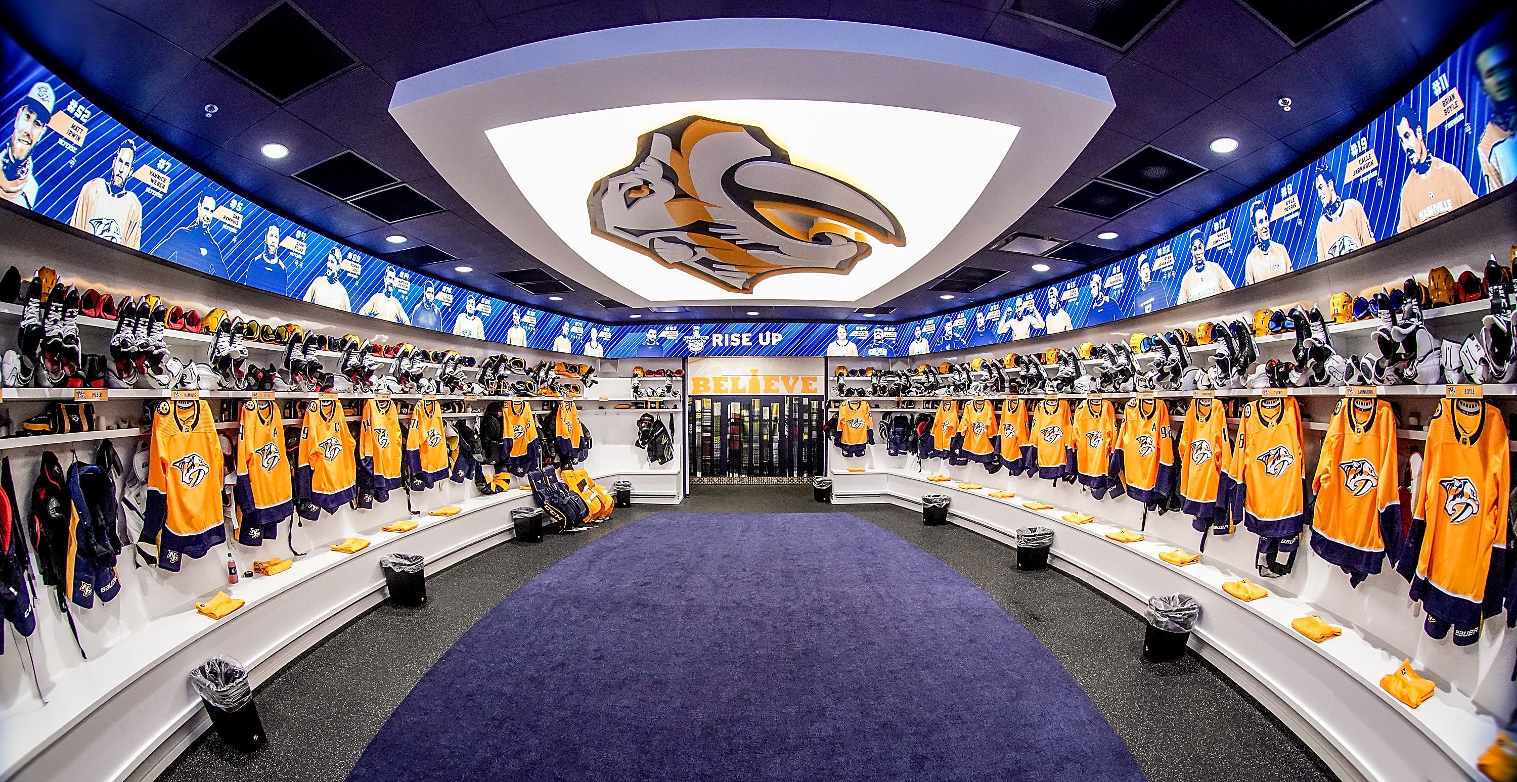 Nashville Predators - Bridgestone Arena Panoramic Photo - Nashville  Predators Locker Room