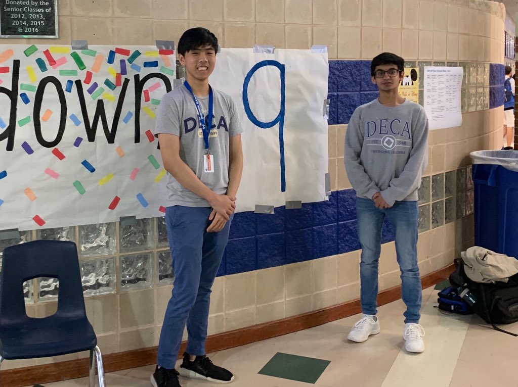 2k19Hebron's tweet photo. Nine more days until HHS seniors start a new journey. Thanks DECA #9 https://t.co/gweeCGhDpt