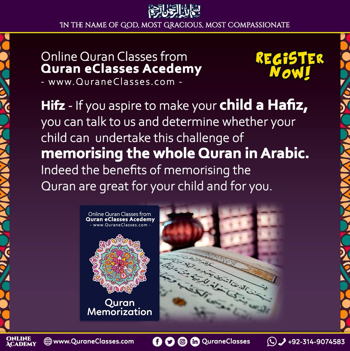 QuraneClasses's tweet image. Please click for registration online:
quraneclasses.com/sign-up/

For Courses:
quraneclasses.com/courses/

For any inquiry:
quraneclasses.com/contact/

#QuraneClasses #Bukhari #Quran #Muslim #Islam #OnlineAcademy #QuranAcaemy #Teachings #Hadith #IslamicCourse #Online #Register #Courses