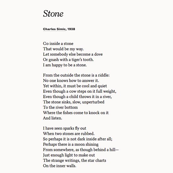 Happy birthday, Charles Simic! 